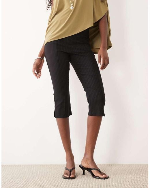 ASOS Natural Bengaline Side Split Capri Pant