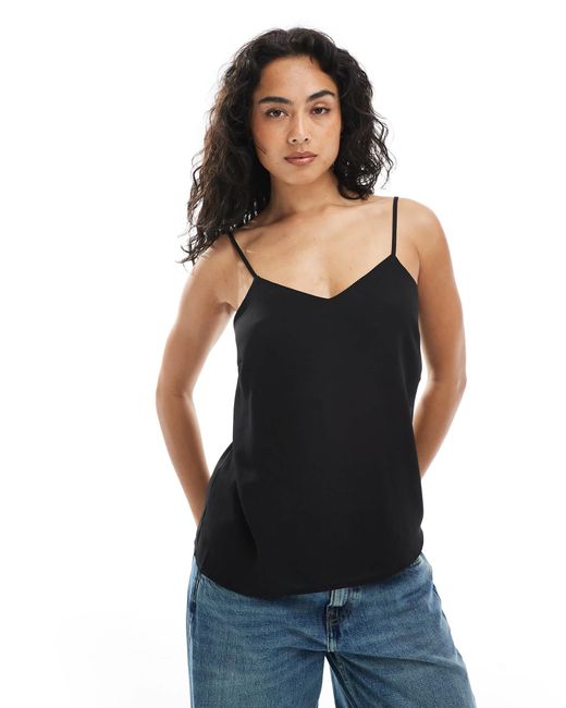 New Look Black Strappy Cami Top