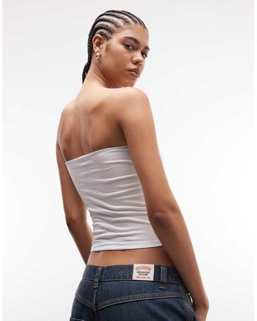 Collusion White Double Layer Bandeau Top