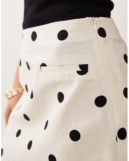 ASOS Black Linen Blend Mini Skirt