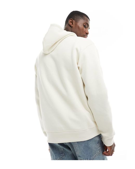 Sudadera con capucha y logo pequeño New Balance de hombre de color White