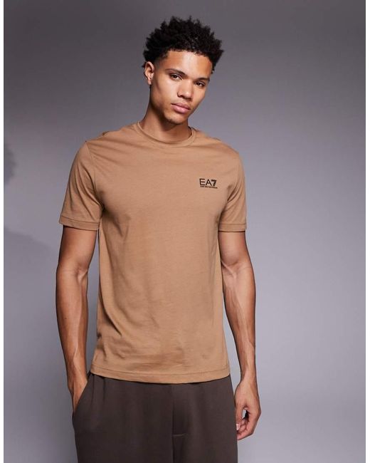 EA7 Gray Armani Train Core Logo T-shirt for men