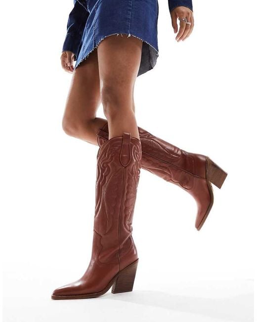 Bronx Brown New Kole Western Knee Boots