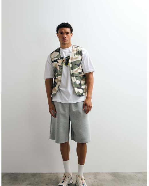 Gilet Utility Stormmax Idrorepellente Con Stampa Mimetica di ASOS in White da Uomo