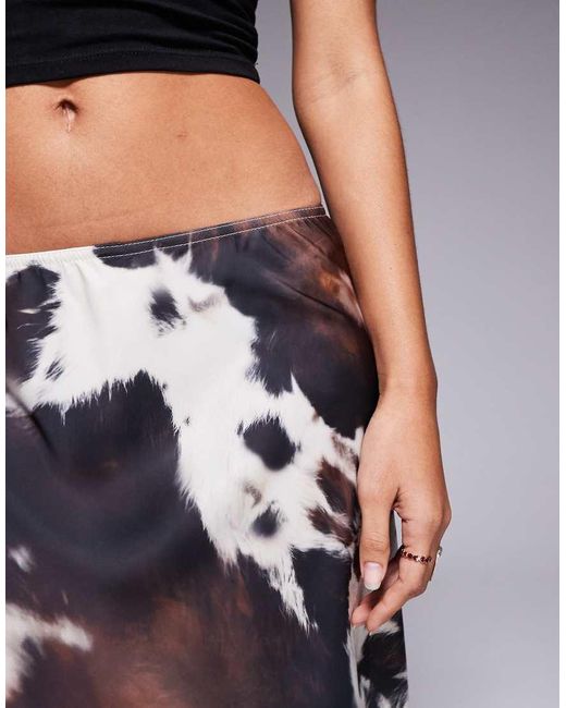 Falda Larga De Corte Al Bies Con De ASOS de color Blue