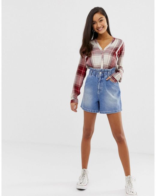 denim shorts stretchy waist