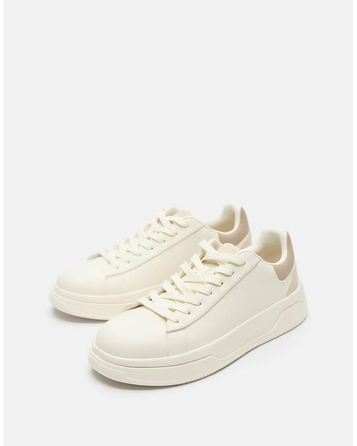 Pull&Bear Natural Trainers With Detail for men
