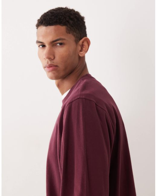Top à manches longues en tissu épais Abercrombie & Fitch pour homme en coloris Purple