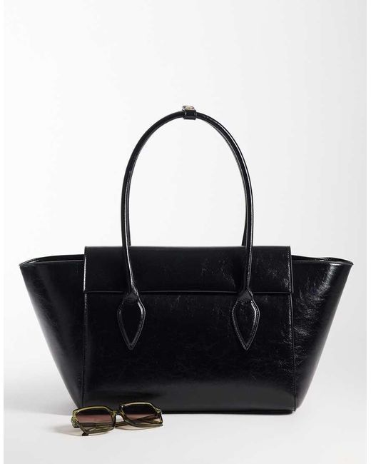 Maxi Borsa Strutturata Nera di ASOS in Black