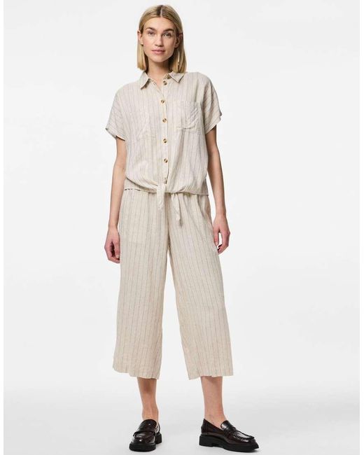 Pieces Natural Short Sleeved Shirt