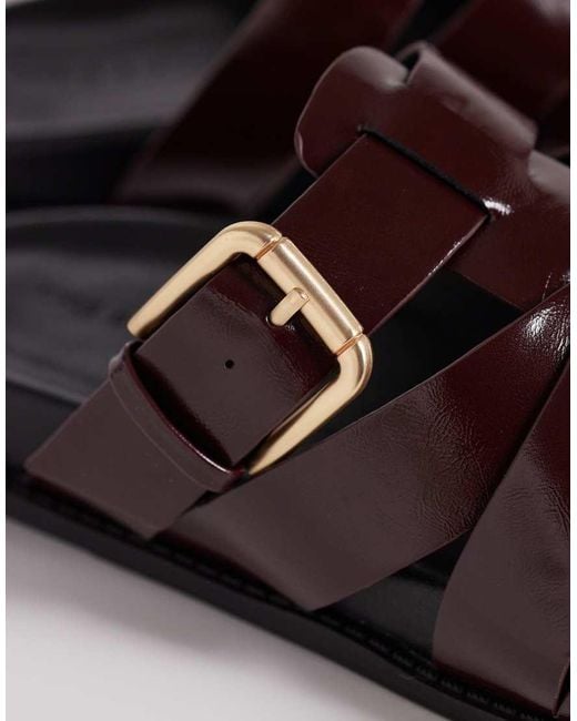 ASOS Brown Momentum Fisherman Flat Mules