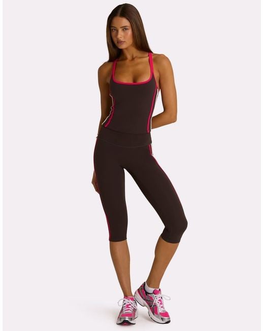 BO+TEE Brown Strappy Cross Back Tank Top Co-Ord