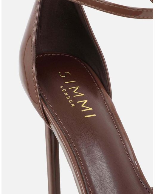 SIMMI White Erika Patent Court Shoes