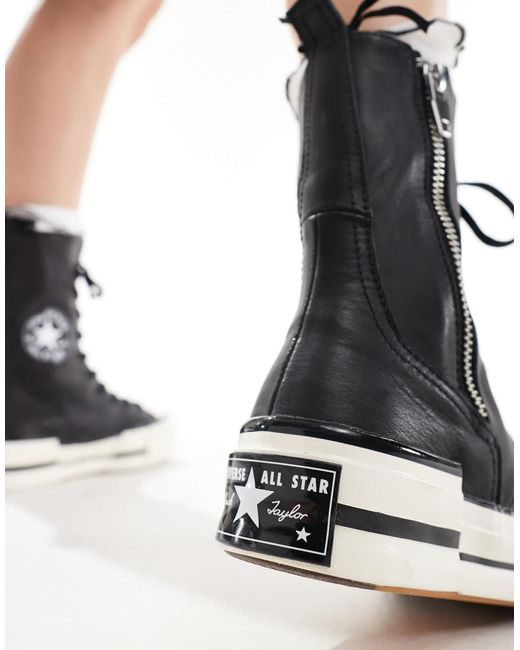 Converse Black – chuck 70 plus x hi – lederstiefel