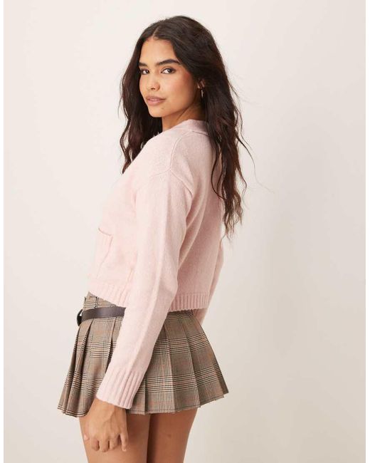 Miss Selfridge Vest Met Rechte Pasvorm En Siernaden in het Pink