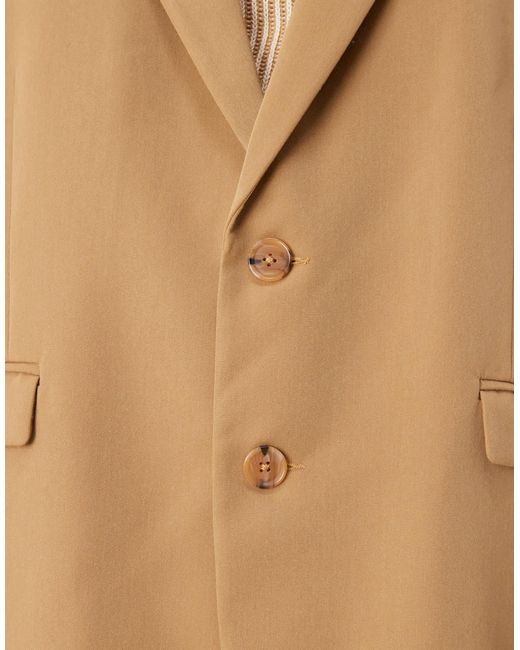 ASOS – locker geschnittene oversize-anzugjacke in Natural für Herren