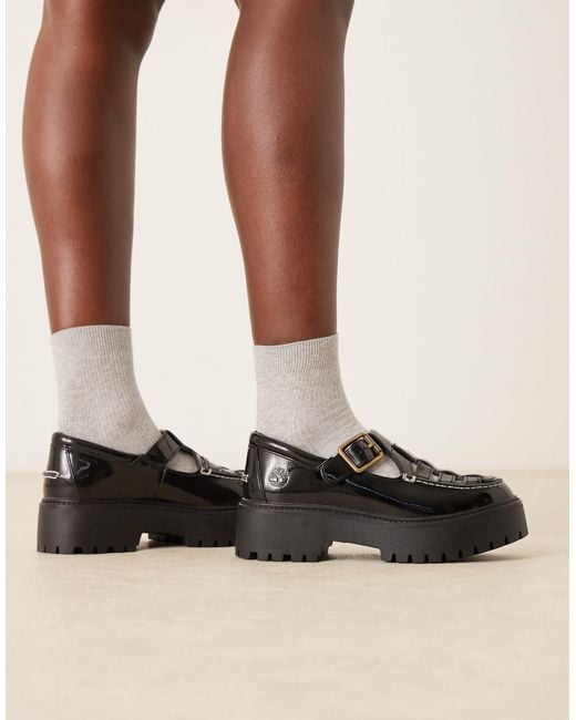 Stone street - chaussures babies en cuir verni à semelle plateforme Timberland en coloris Black