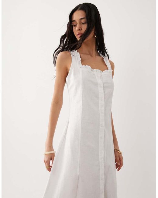 esmé studios White Button Down Beach Maxi Dress