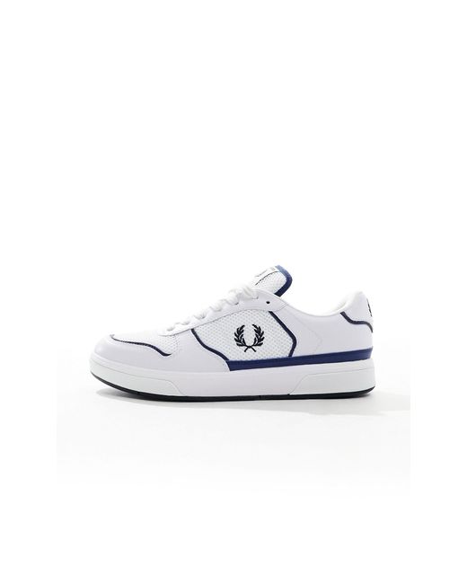 Fred Perry White B300 Leather/mesh Sneakers for men