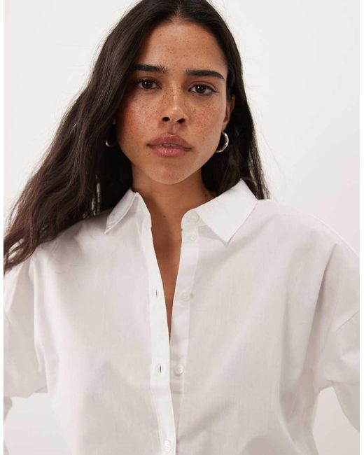 JJ Rebel Natural Poppy Oversized Long Sleeved Shirt