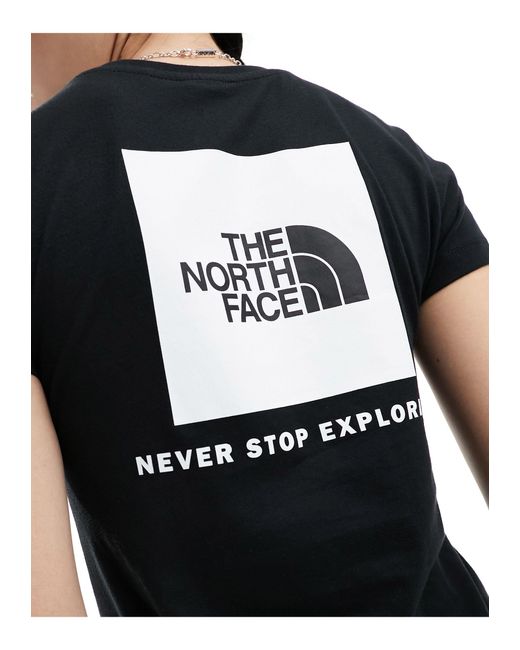 Red box - t-shirt imprimé au dos The North Face en coloris Black