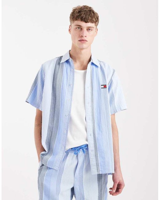 Tommy Hilfiger Blue Relaxed Short Sleeve Shirt Co-Ord for men