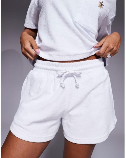 River Island Gray Towelling Shorts