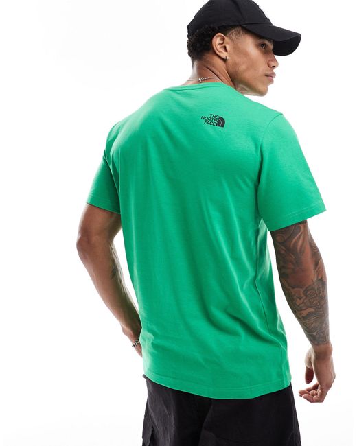Simple dome - t-shirt con logo di The North Face in Green
