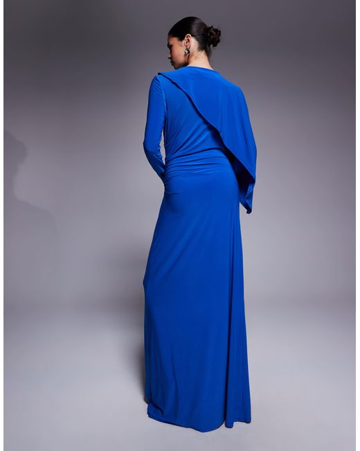 DASKA Blue – figurbetontes maxikleid