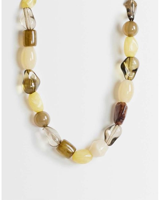 TOPSHOP Metallic Bead Necklace