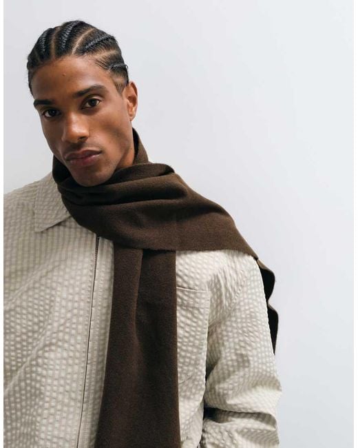 ASOS Brown Dressy Woven Scarf for men