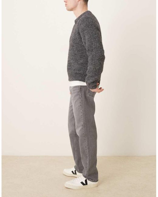 Mango Gray Moby 100% Cotton Straight Jean for men