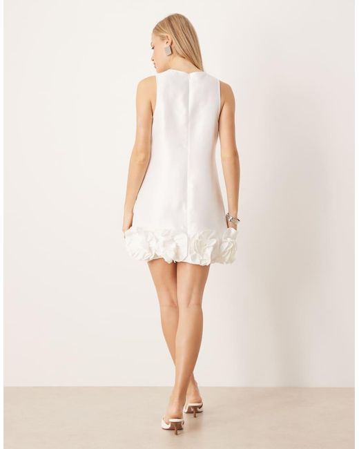 Y.A.S Natural Ruffle Hem Mini Dress