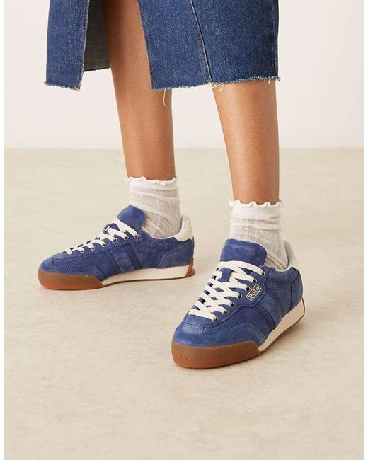 Polo Ralph Lauren Blue Hester Trainer With Logo