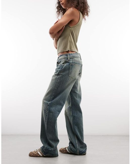 Vaqueros Denim Holgados De Corte Loose Fit En Lavado Azul Difuminado Cheap Monday de color Blue