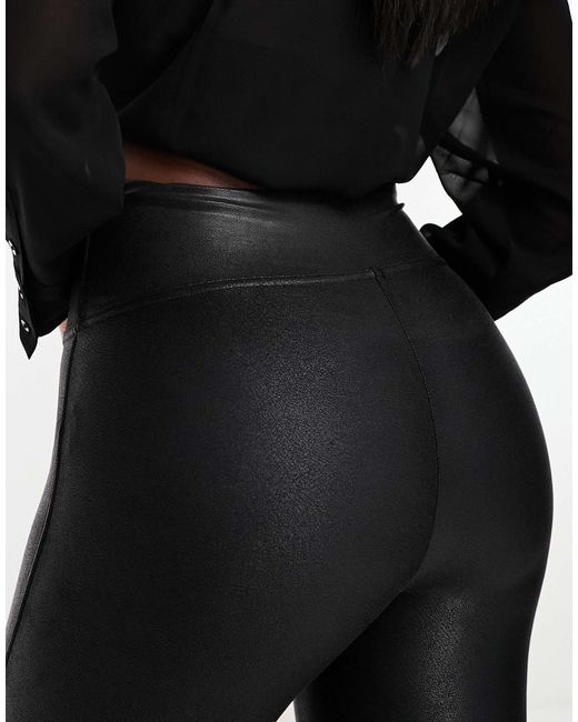 Spanx Black Faux Leather High Waist Sculpting Leggings