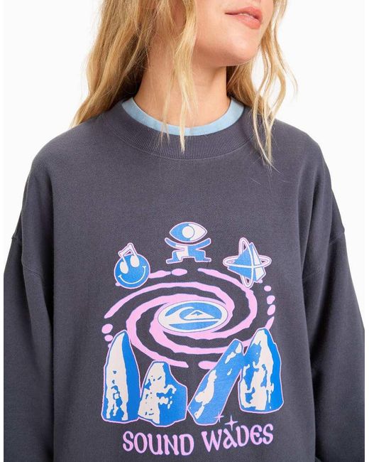 Quiksilver Blue Standard Crew Neck