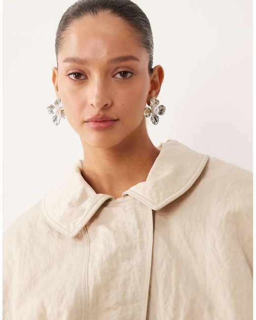 Mango Natural Capsule Funnel Neck Jacket