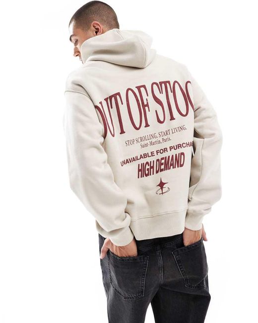 Bershka Multicolor High Demand Printed Hoodie for men