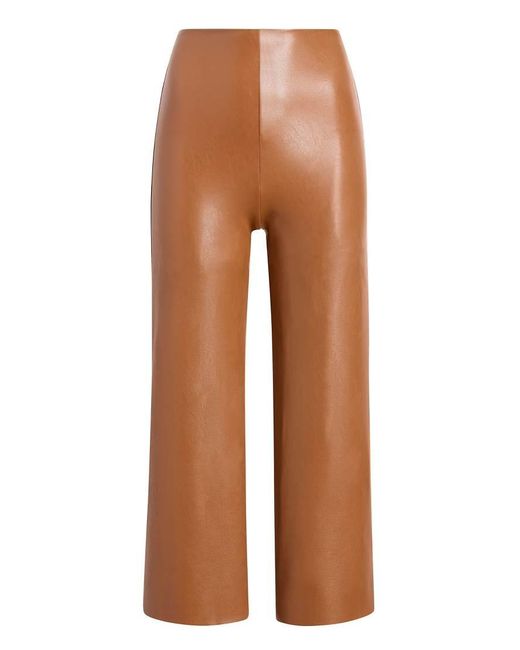 Commando Natural Faux Leather Cropped Wide Leg Pant