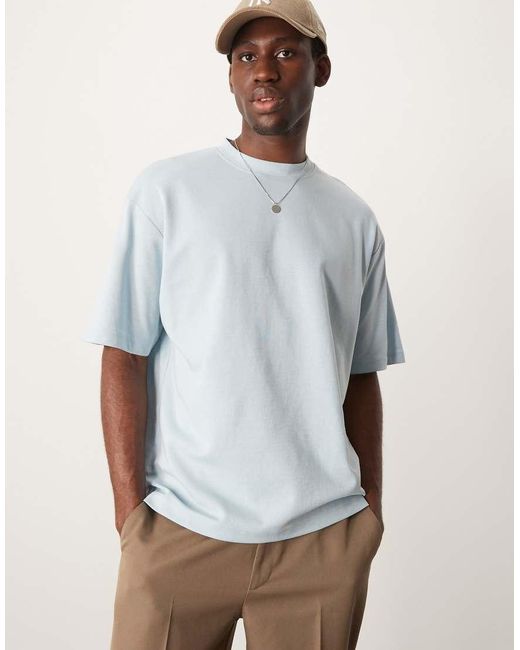 SELECTED White Oversized Heavy Weight T-shirt for men