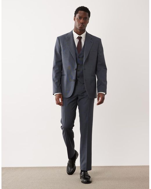ASOS Blue Slim Suit Waistcoat for men