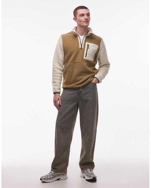 The North Face Natural Yumiori 1/4 Zip Colourblock Fleece for men
