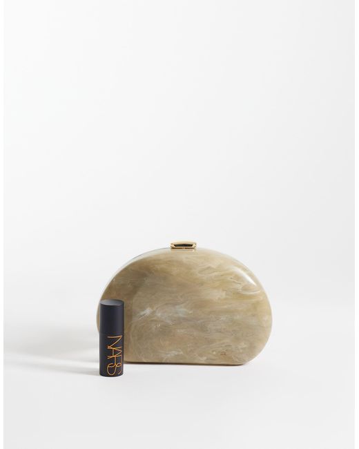 Mango Natural Marble Effect Clutch Bag