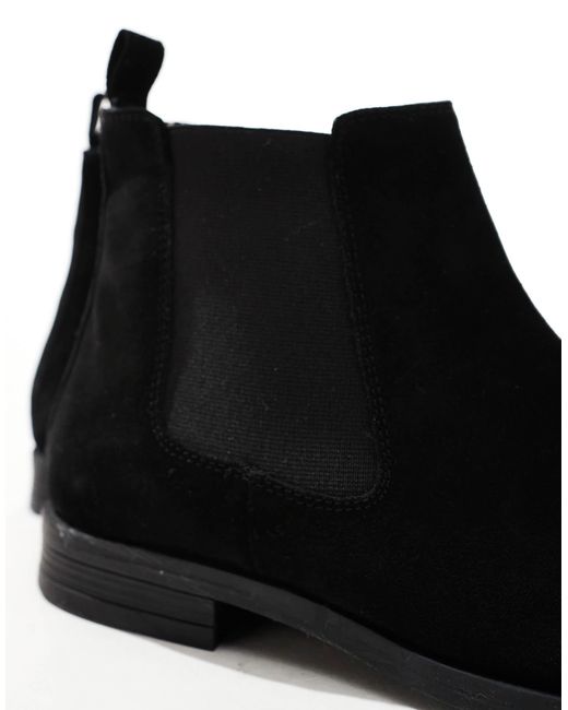 ASOS – chelsea-stiefel aus em wildleder in Black für Herren