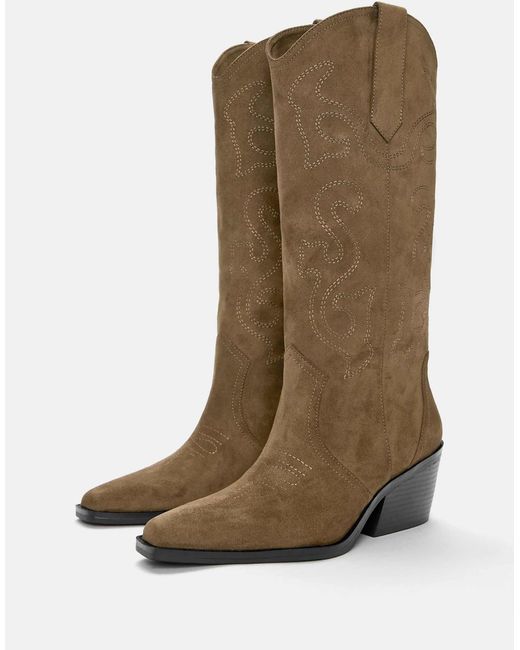 Pull&Bear Green – cowboystiefel