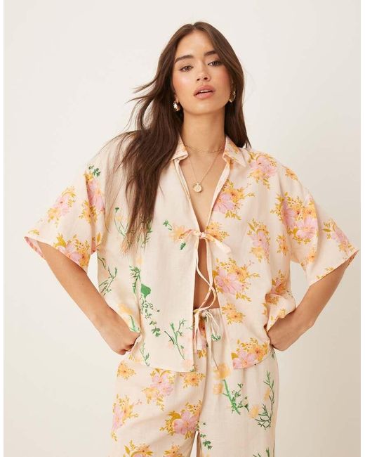 ASOS Natural Abi Beach Top
