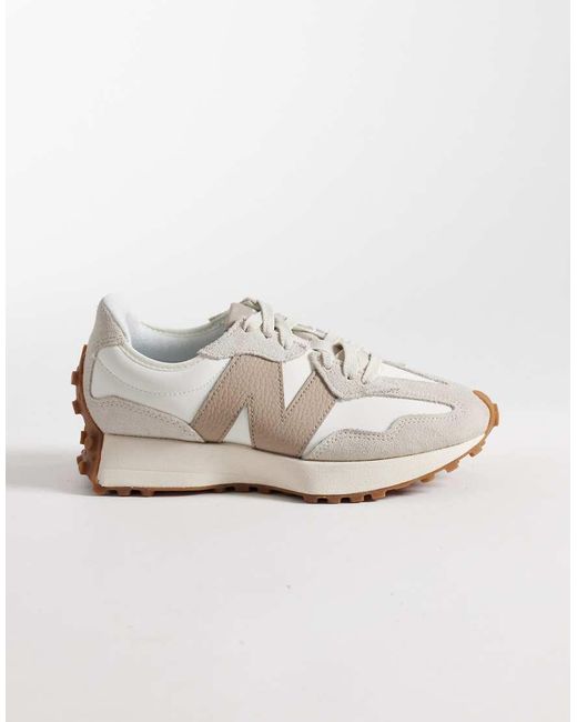 New Balance White 327 Sneakers