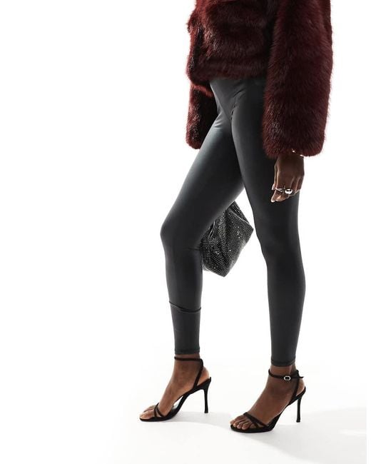 New Look Natural Wet Look leggings