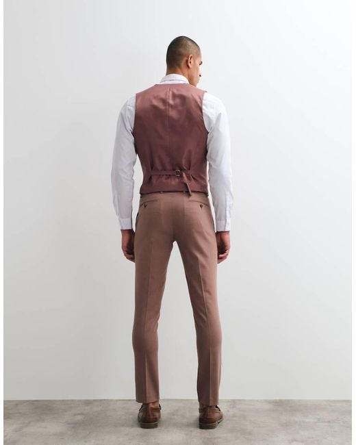 ASOS Brown Skinny Suit Pants for men